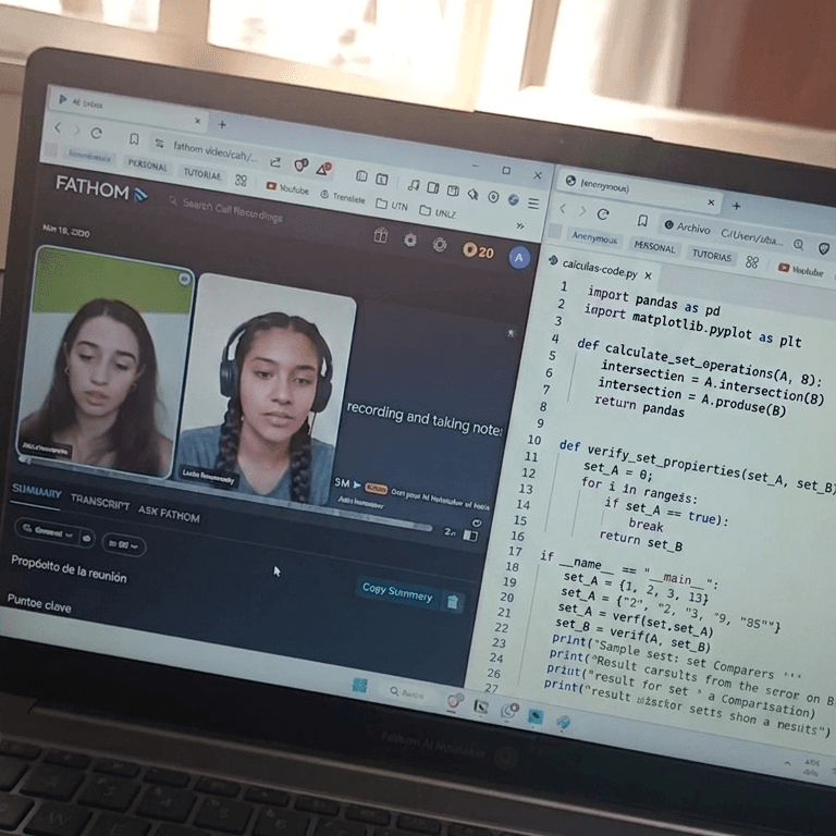 Sesión de mentoring en videollamada